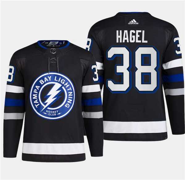 Mens Tampa Bay Lightning #38 Brandon Hagel Black 2024 Stadium Series Stitched Jersey Dzhi